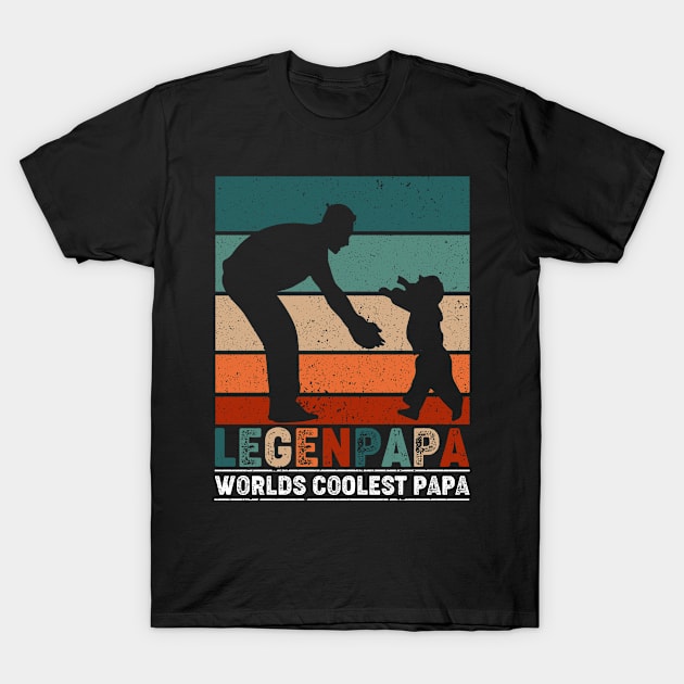 Fathers Day Grandpa LegenGrandpa World's Coolest Grandpa T-Shirt by calvinglory04